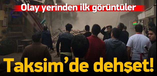 Taksim’de beş katlı bina çöktü!