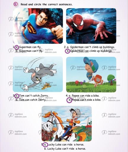 4. Sınıf Meb Yayınları İngilizce Çalışma Kitabı (2.Kitap) Unit 4 Cartoon Characters Cevapları - 3